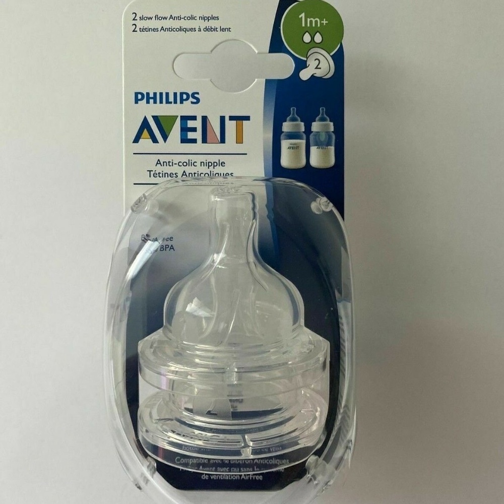 Philips AVENT Anti-Colic Nipples 4Pack 1m+ Slow Flow